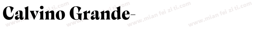 Calvino Grande字体转换